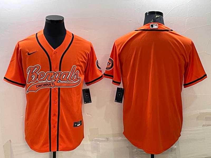 Men's Cincinnati Bengals Blank Orange With Patch Cool Base Stitched Baseball Jersey,We sell and wholesale Men's Cincinnati Bengals Blank Orange With Patch Cool Base Stitched Baseball Jersey on line form chian!